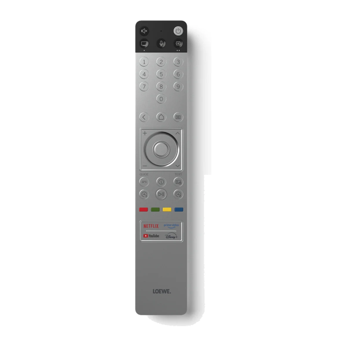 Loewe Remote VI ALU SL8 Fernbedienung aus Aluminium, Vorderansicht