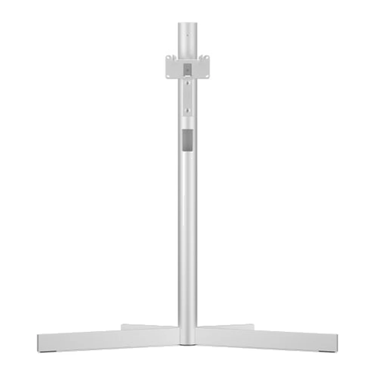 Loewe floor stand motor stellar 42-55, motorisierter Standfuss in Aluminium, Frontansicht