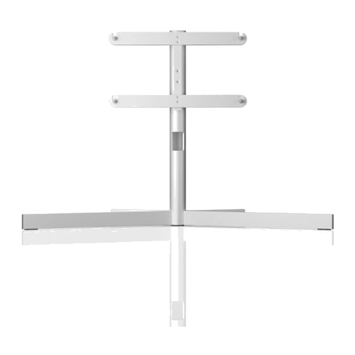 Loewe table stand motor stellar 77-83, motorischer Tischfuss aus Aluminium, Frontansicht