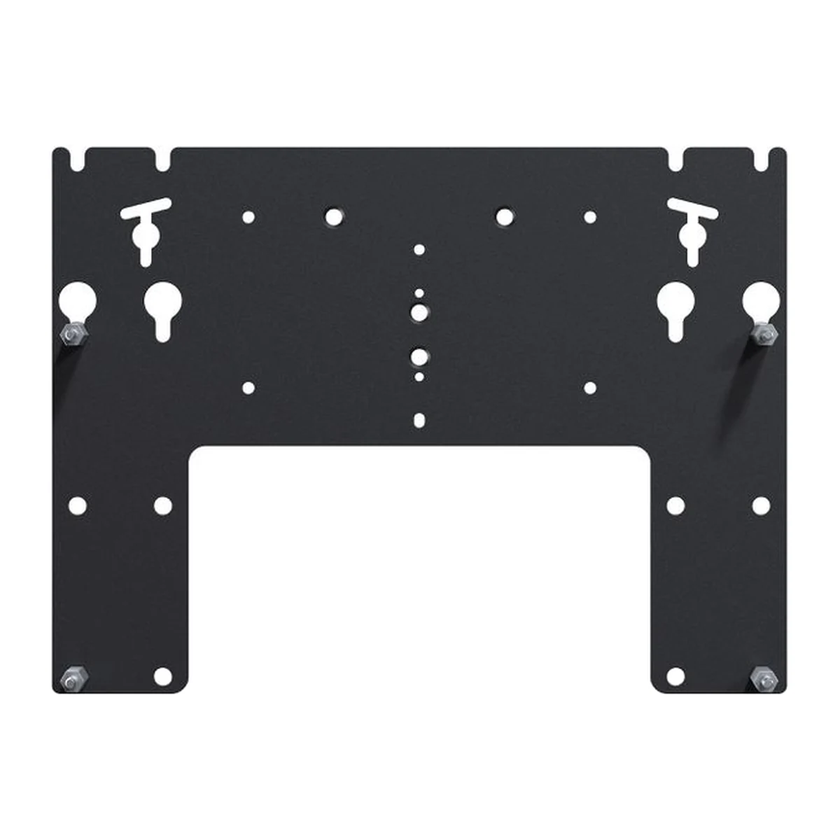 Loewe wall mount slim 432 Wandhalterung in Schwarz, Frontansicht