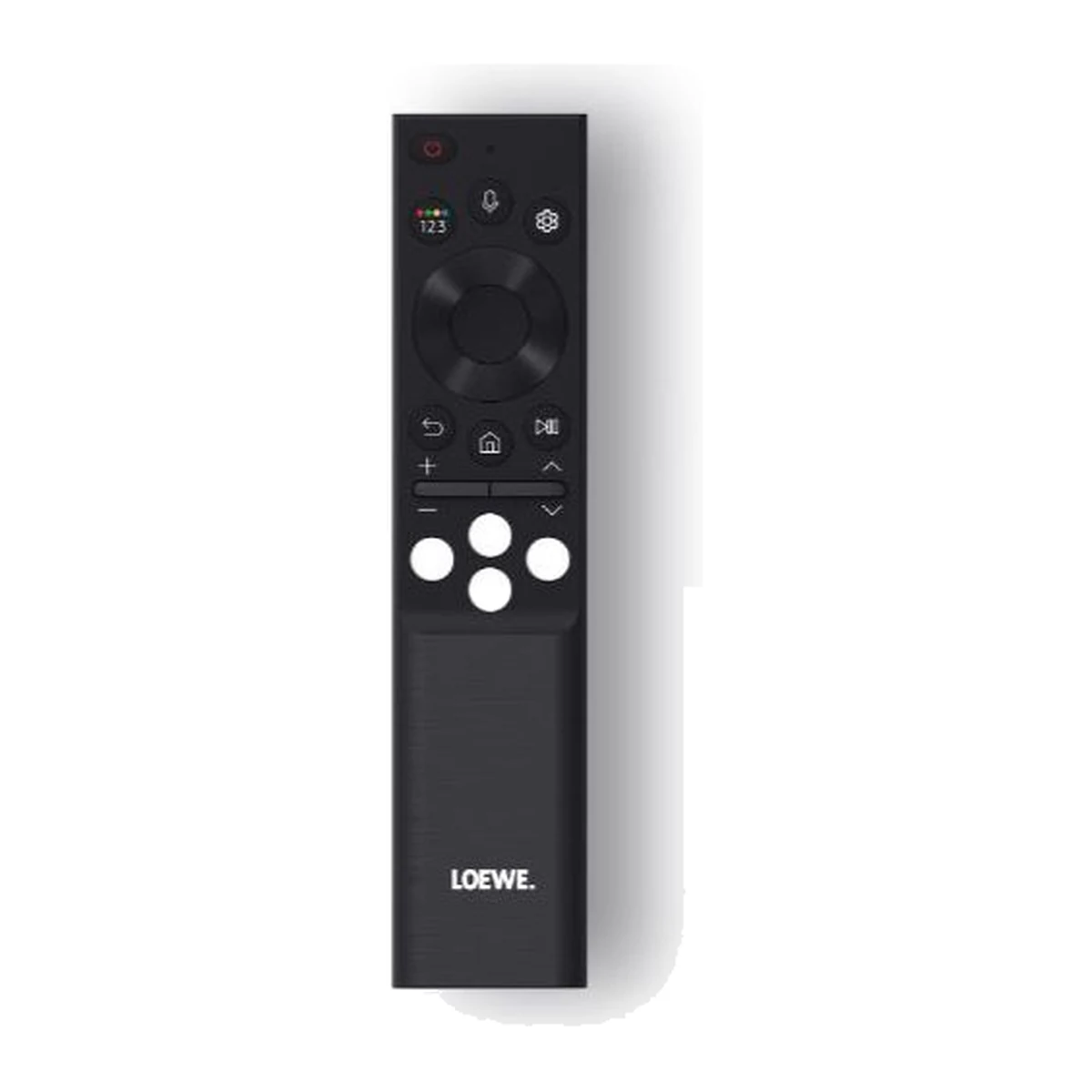 Loewe Remote stellar mini, schwarze Fernbedienung mit Mikrofon-Taste