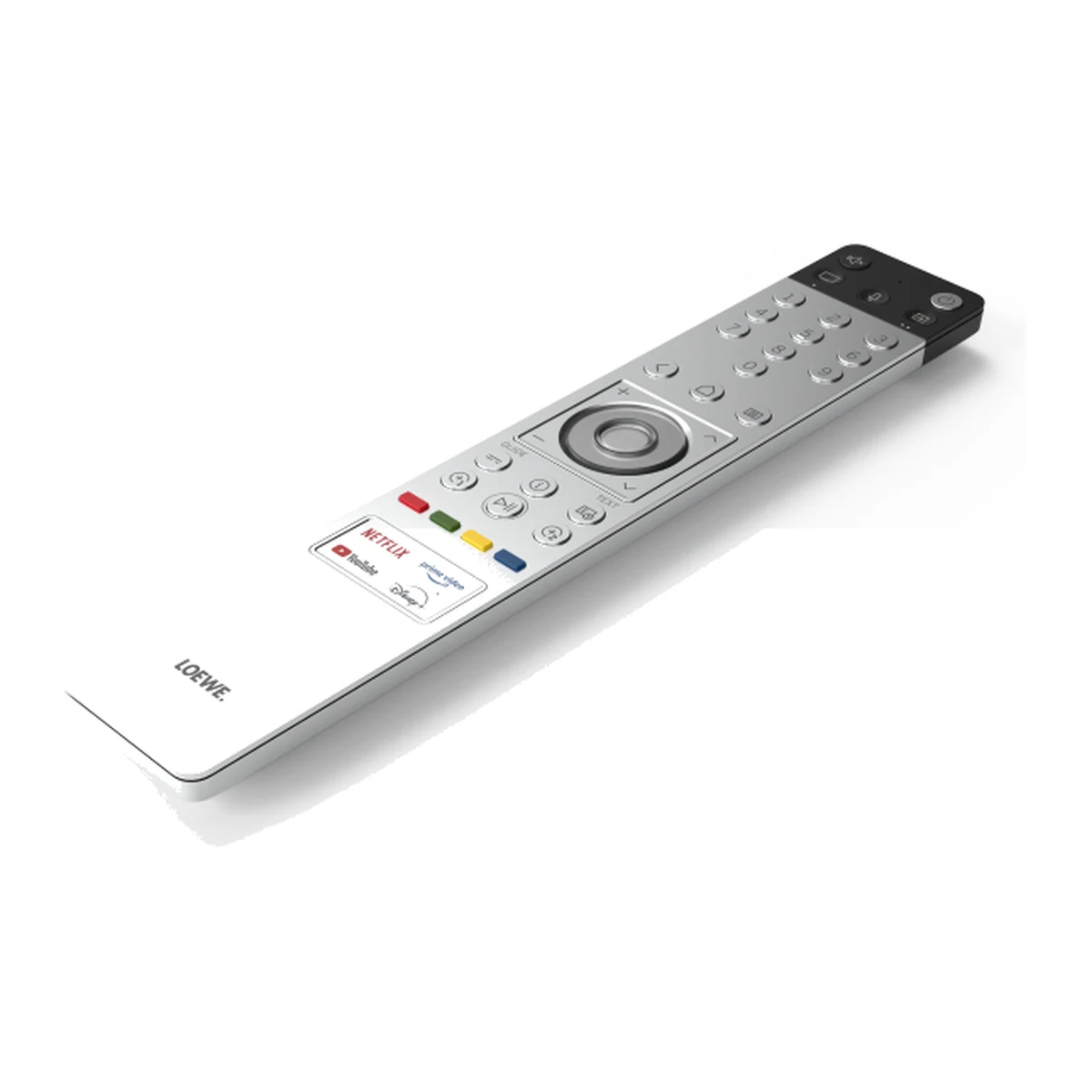 Loewe Remote VI ALU SL8 Fernbedienung, seitliche Ansicht