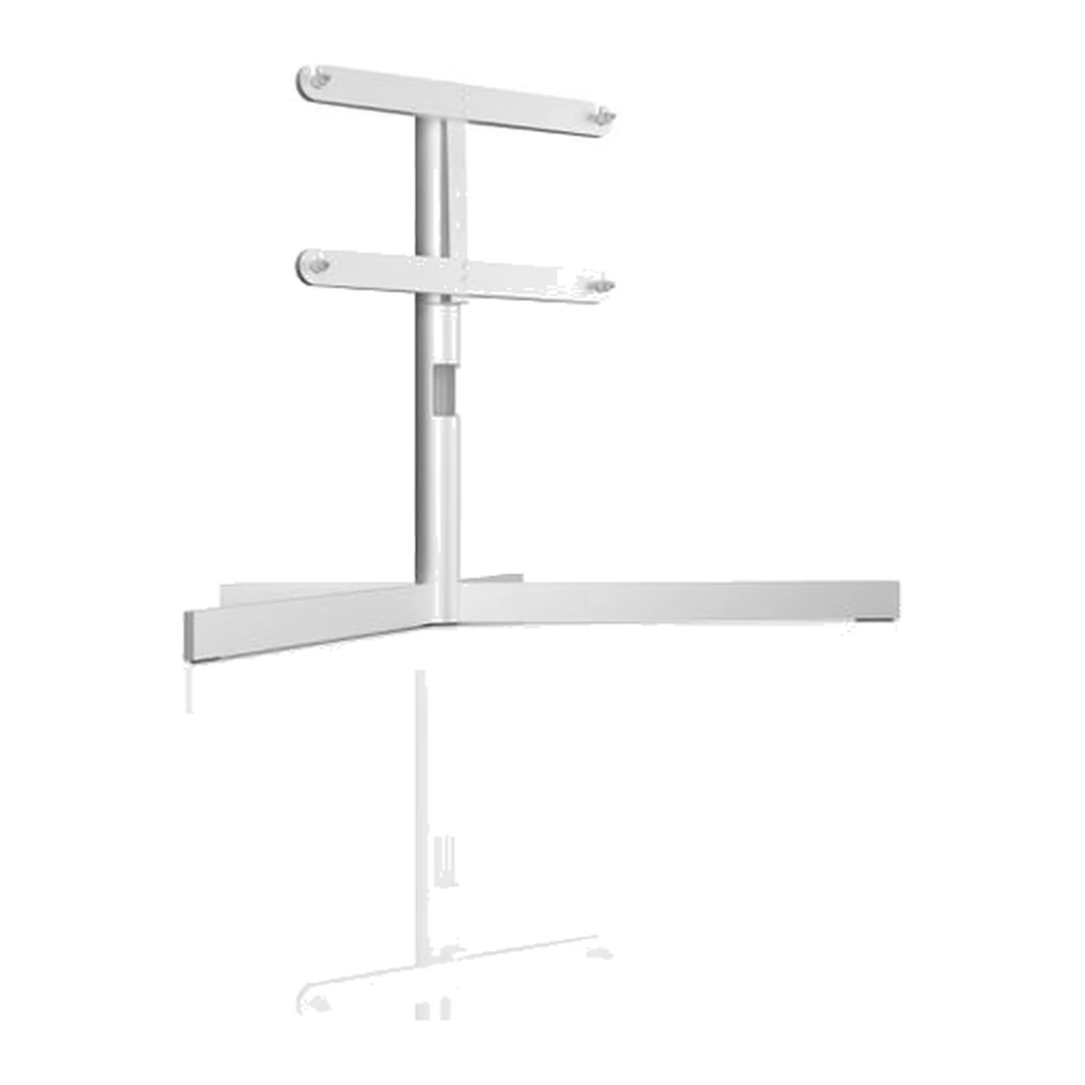 Loewe table stand motor stellar 77-83, motorischer Tischfuss aus Aluminium, Seitenansicht