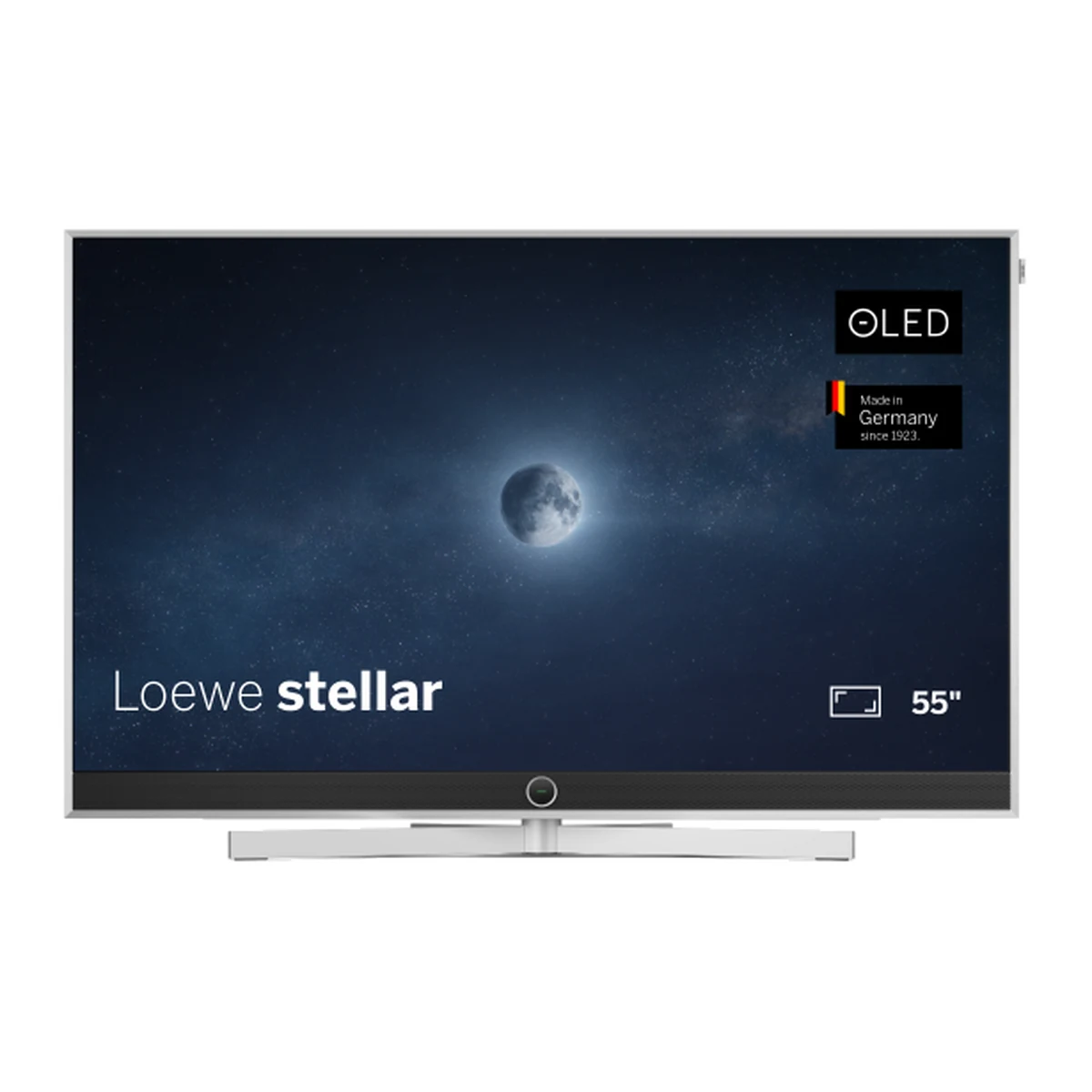 Loewe stellar 55 in alu brushed mit Concrete, OLED-Fernseher 55 Zoll