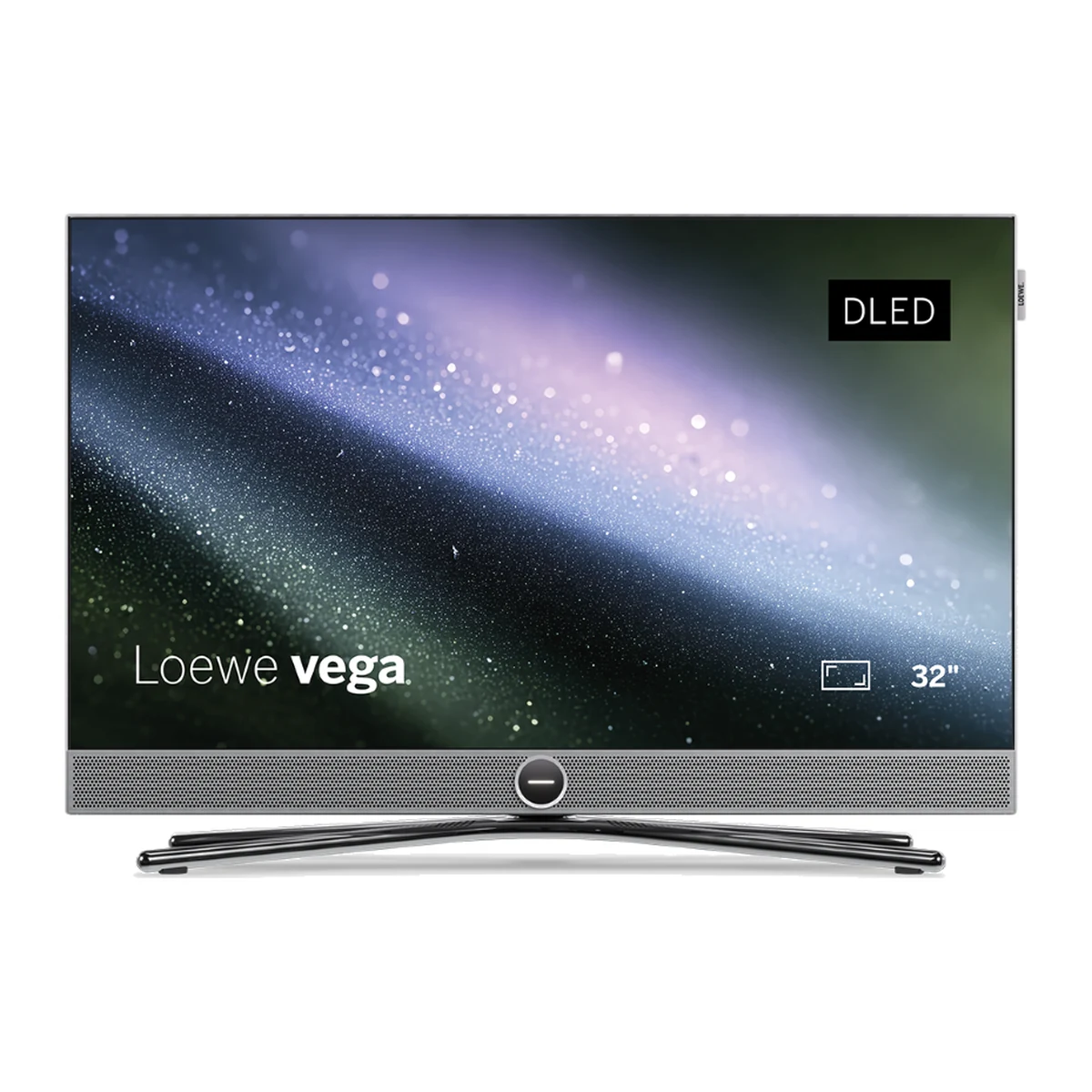 Loewe vega 32 in alu brushed, 4K-Fernseher mit gebürstetem Aluminium-Rahmen