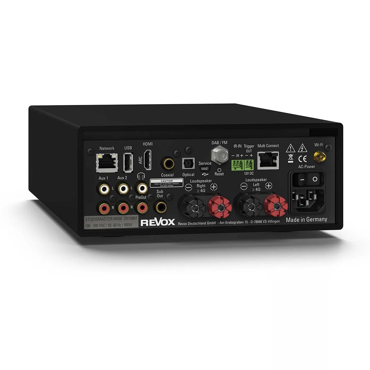 Revox STUDIOMASTER M500 Anschlüsse Rückseite