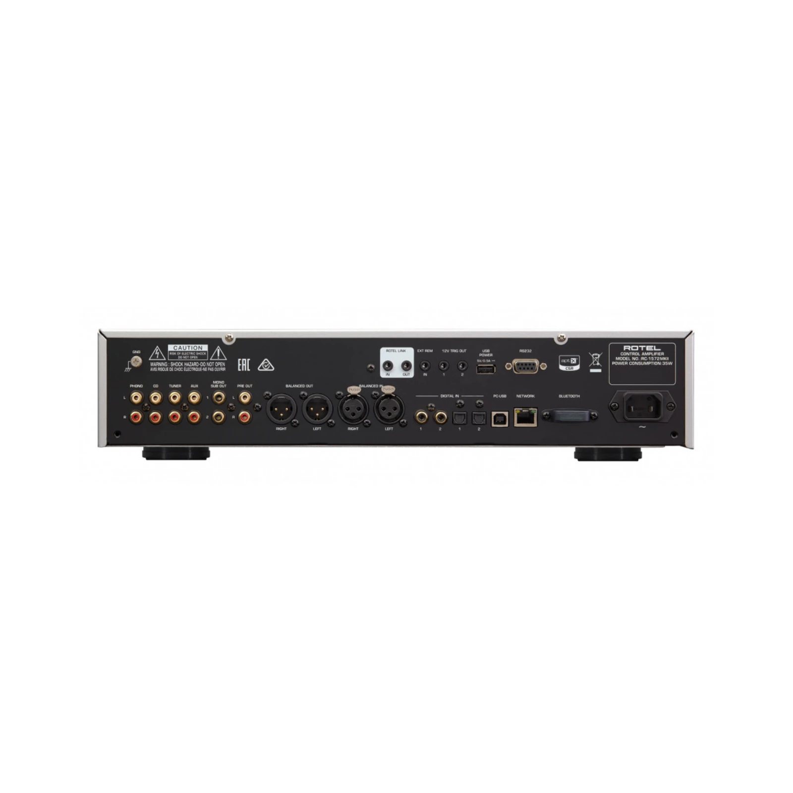 Rotel RC-1572 MkII - Rückseite