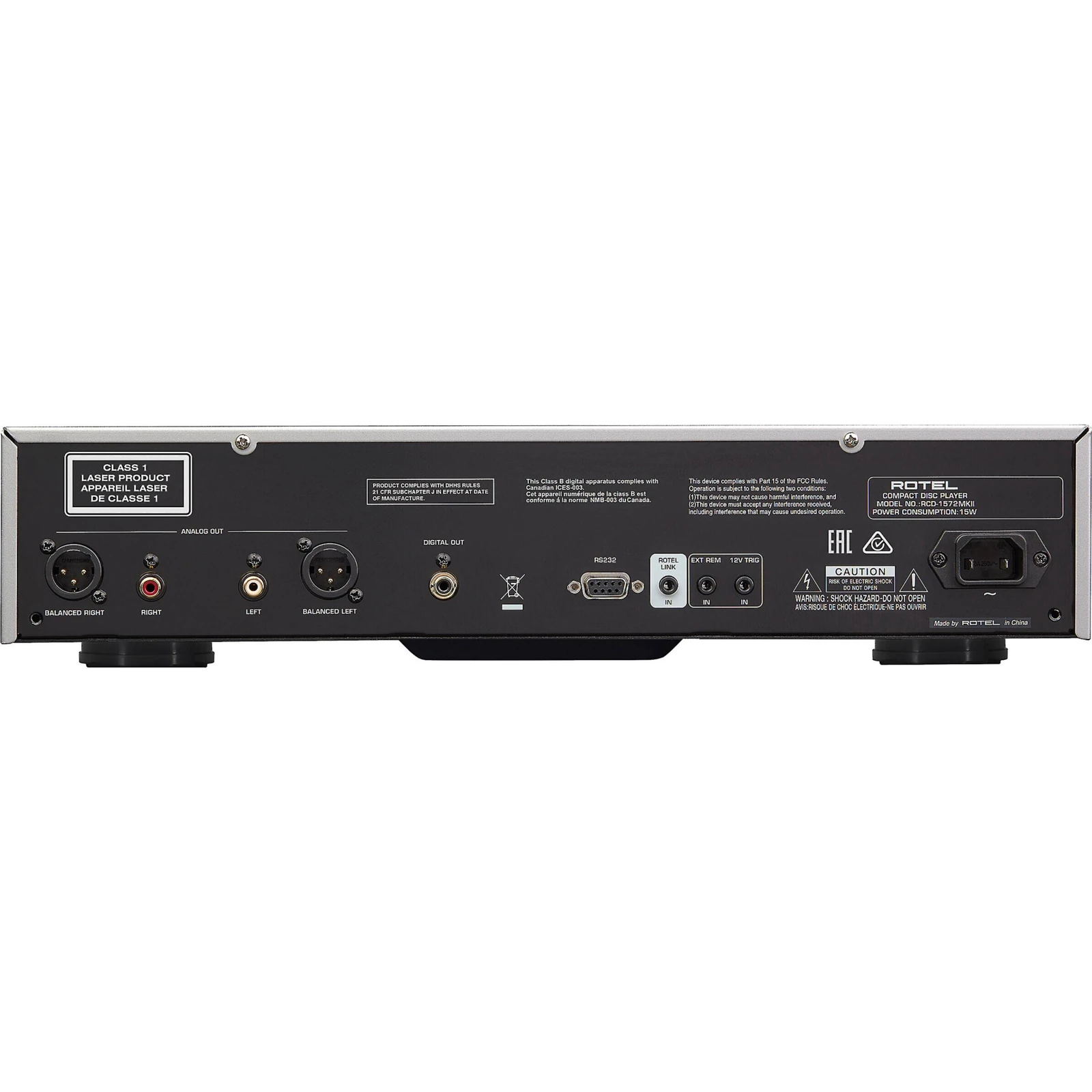 Rotel RCD-1572 MkII - Rückseite