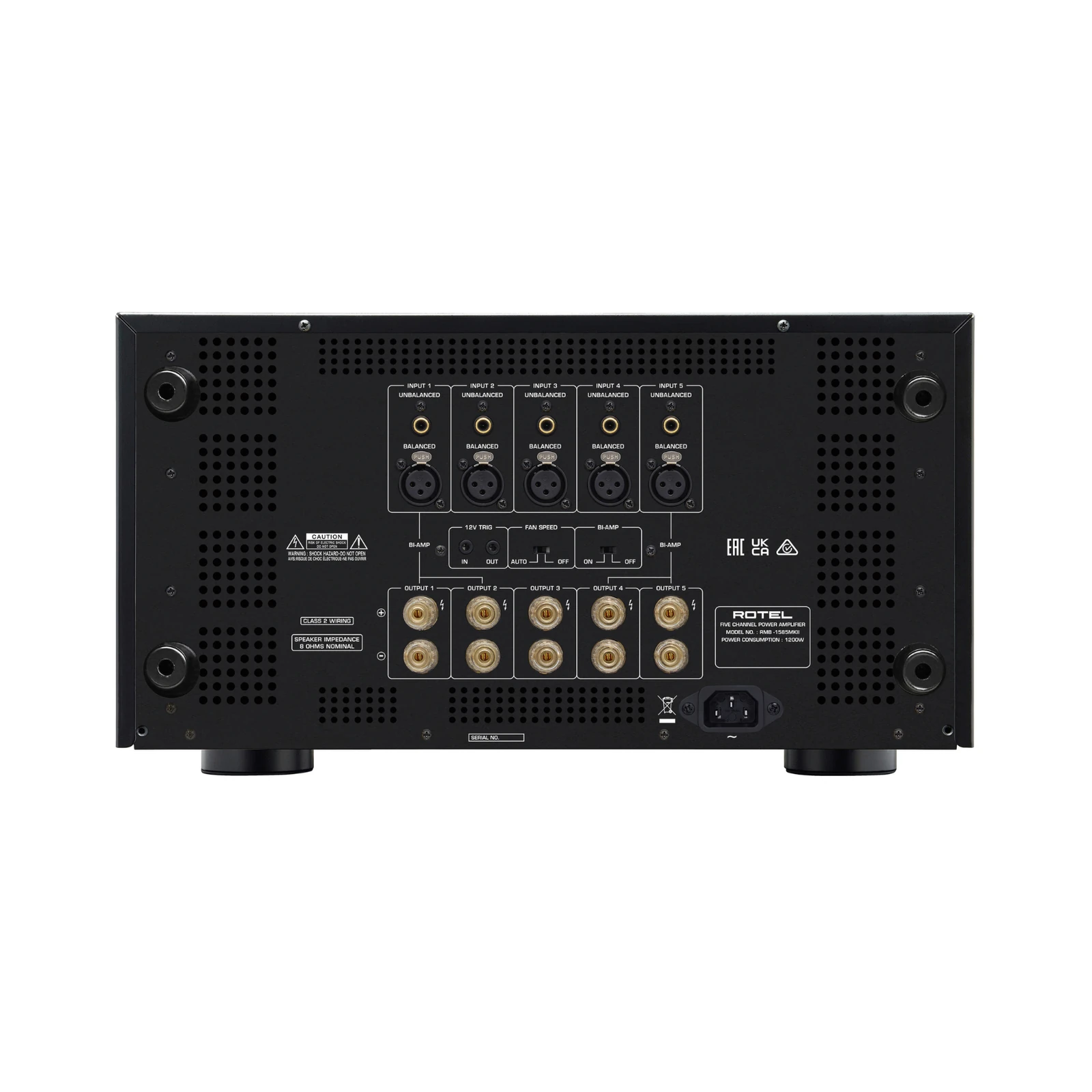 Rotel RMB-1585 MkII - Rückseite
