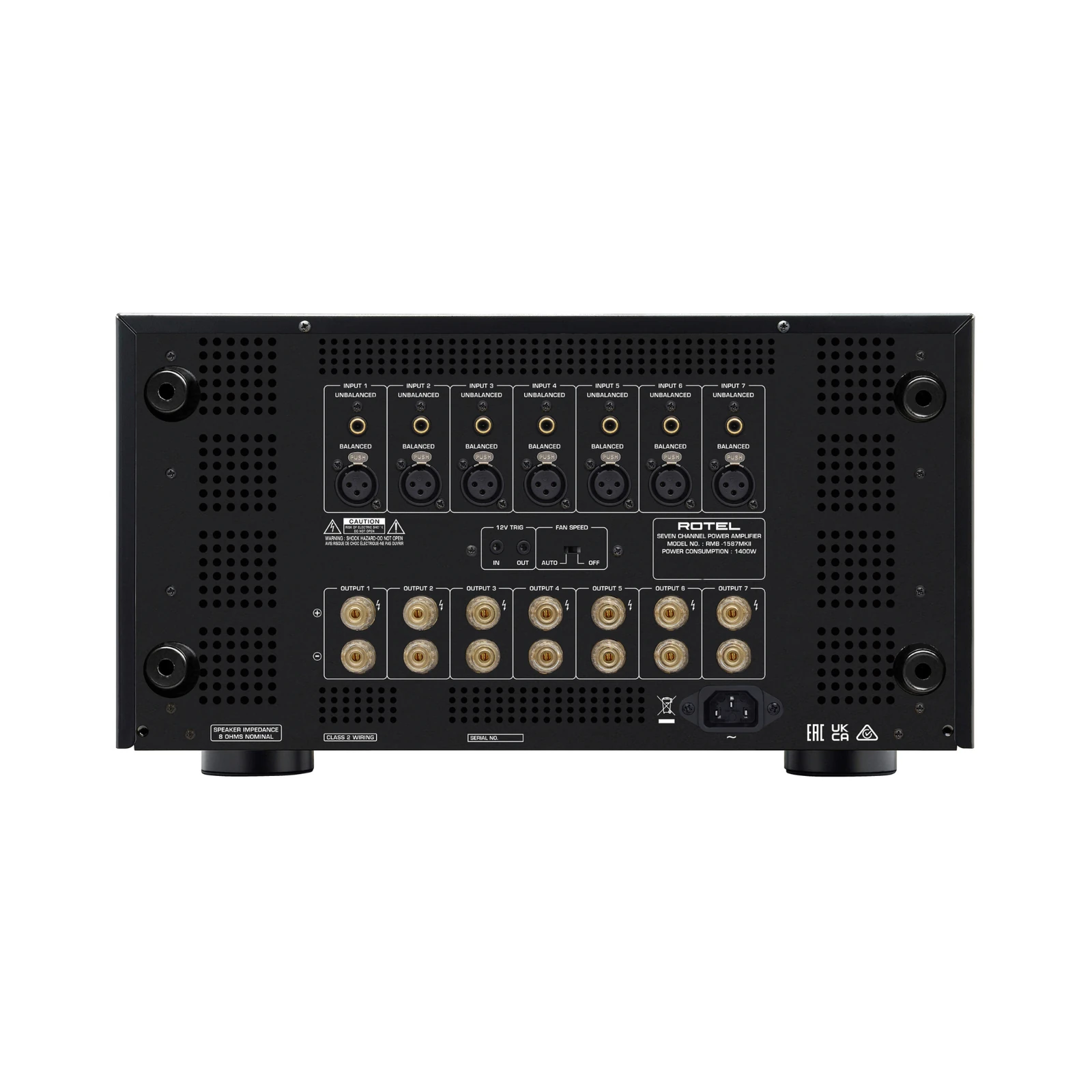 Rotel RMB-1587 MkII - Rückseite