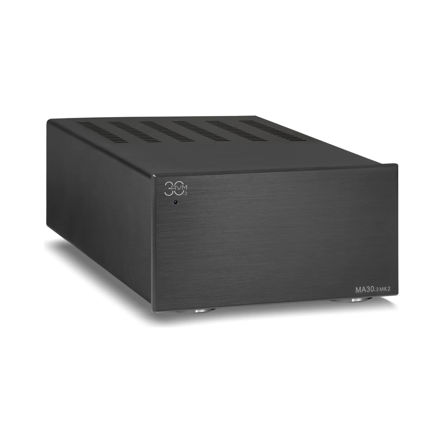 AVM MA 30.3 MK2 Mono-Endstufe in Alu Black, Ansicht von schräg vorn