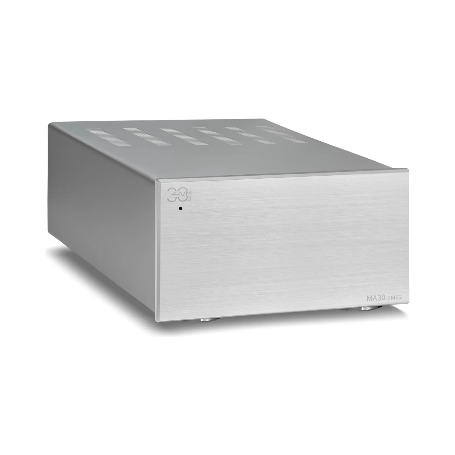 AVM MA 30.3 MK2 Mono-Endstufe in Alu Silber, Ansicht von schräg vorn