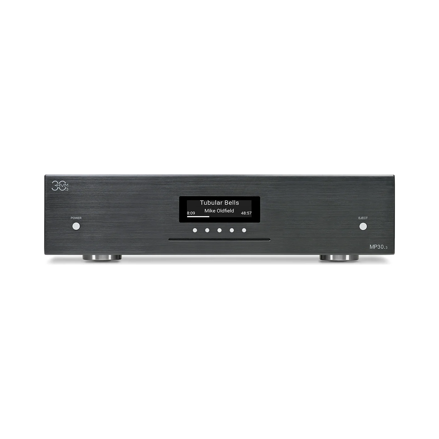 AVM MP 30.3 Media-Player in Alu Black, Frontansicht