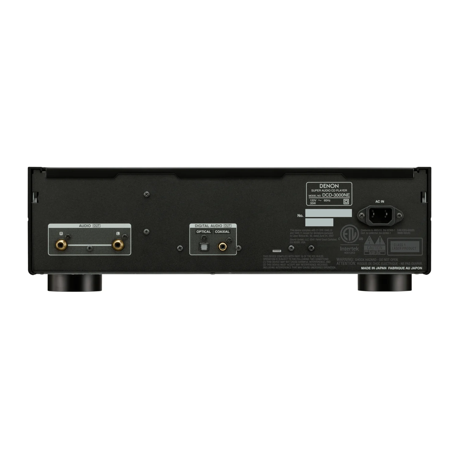 Denon DCD-3000NE, Rückseite mit Anschlüssen