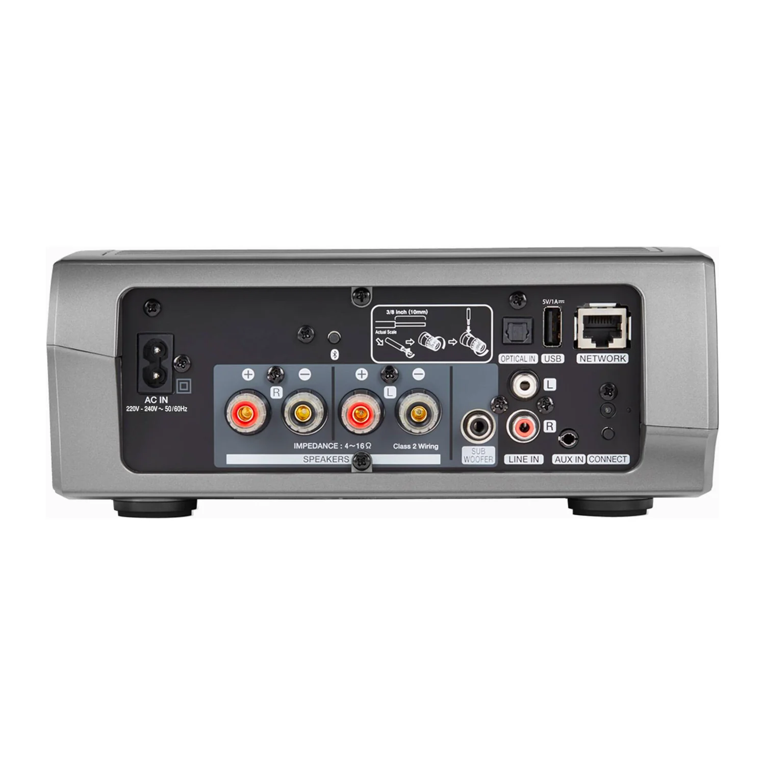 Denon HEOS Amp HS2, Rueckseite mit Anschluessen
