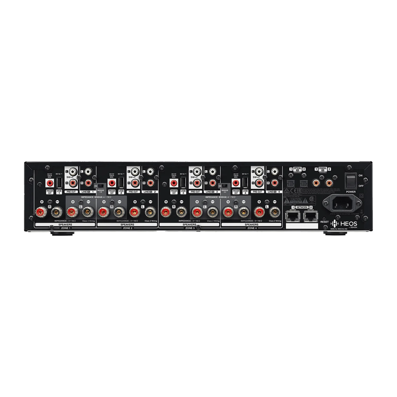 Denon HEOS Drive HS2, Rueckseite mit Anschluessen