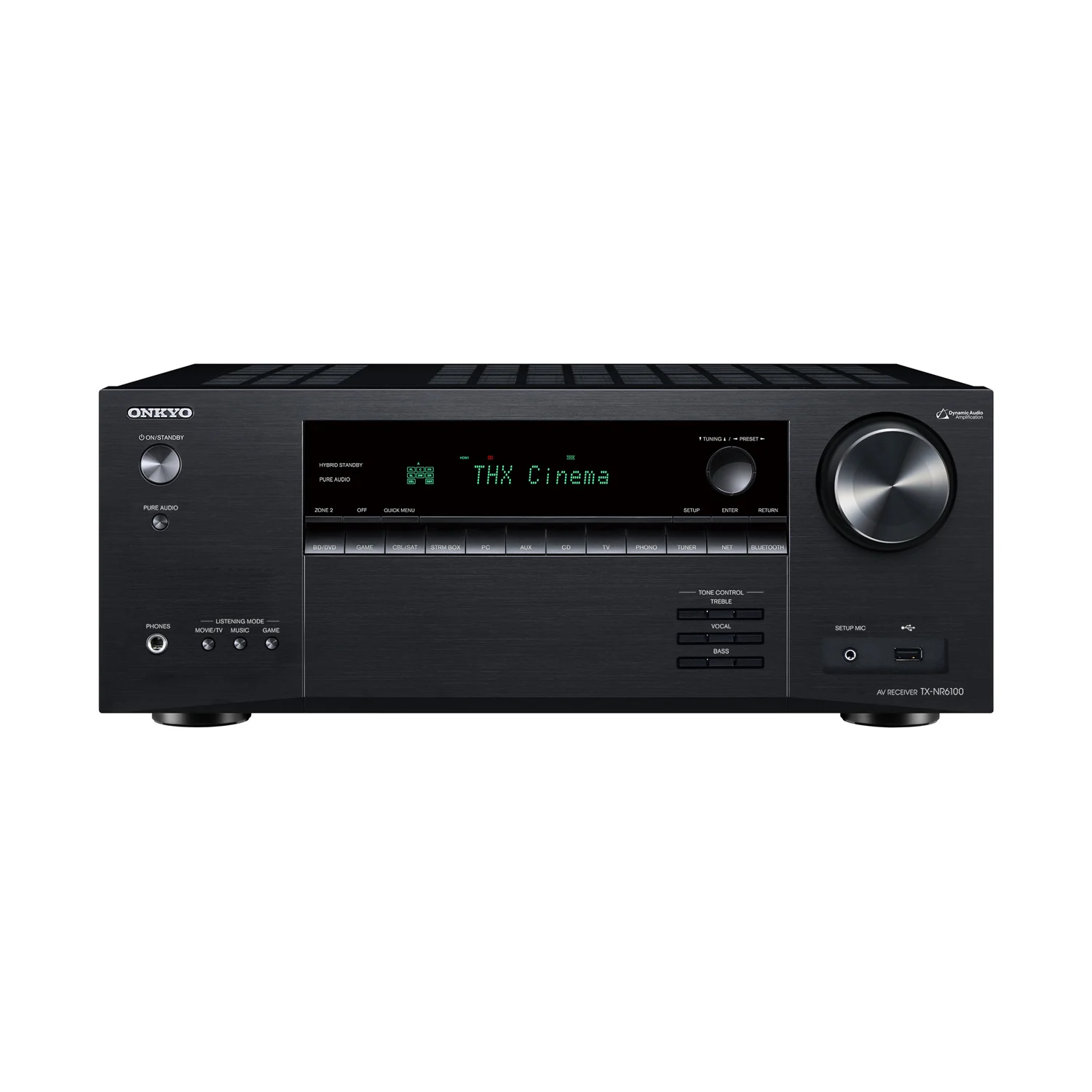 Onkyo TX-NR6100, Ansicht von vorn