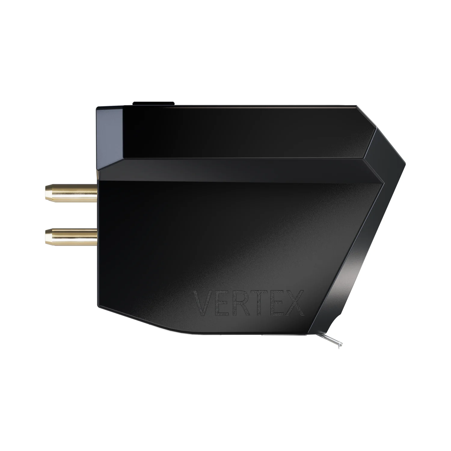 Ortofon MC Vertex Tonabnehmer, Seitenansicht mit Anschlussstiften