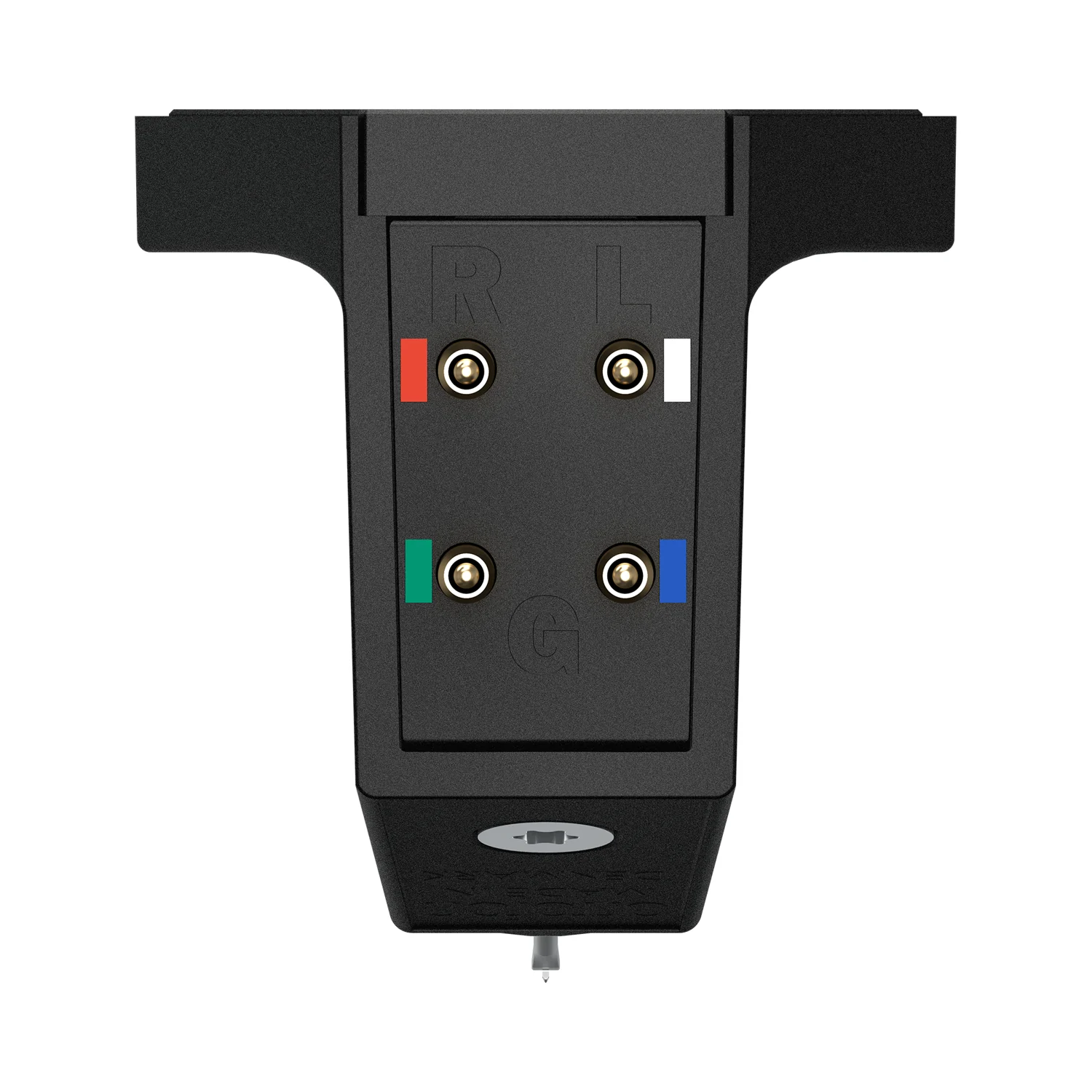 Ortofon MC X30 Tonabnehmer, Anschlussfeld mit Farbkennzeichnung