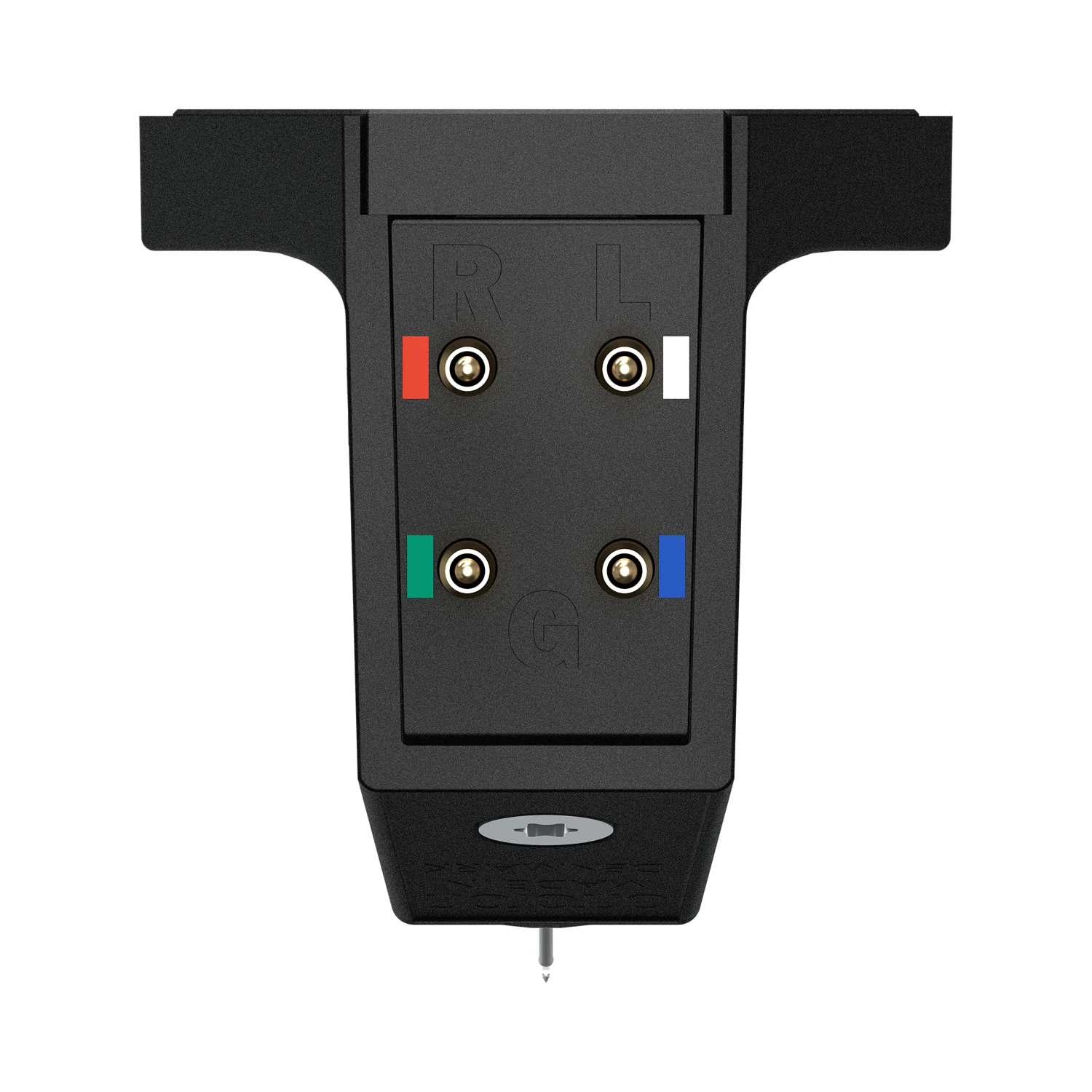 Ortofon MC X40 Tonabnehmer, Anschlussfeld mit Farbkennzeichnung