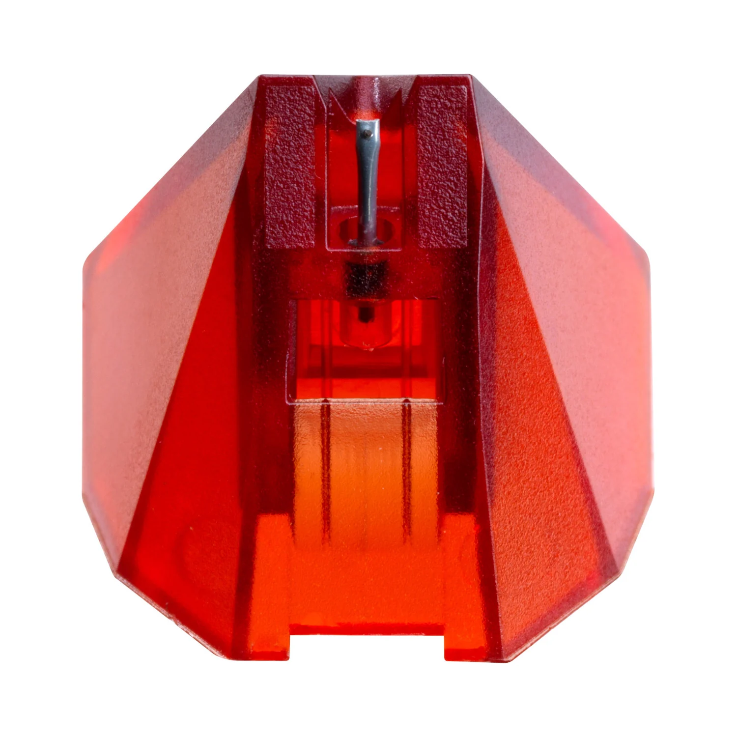 Ortofon Stylus 2M Red Ersatznadel, Ansicht von vorn mit Nadelträger