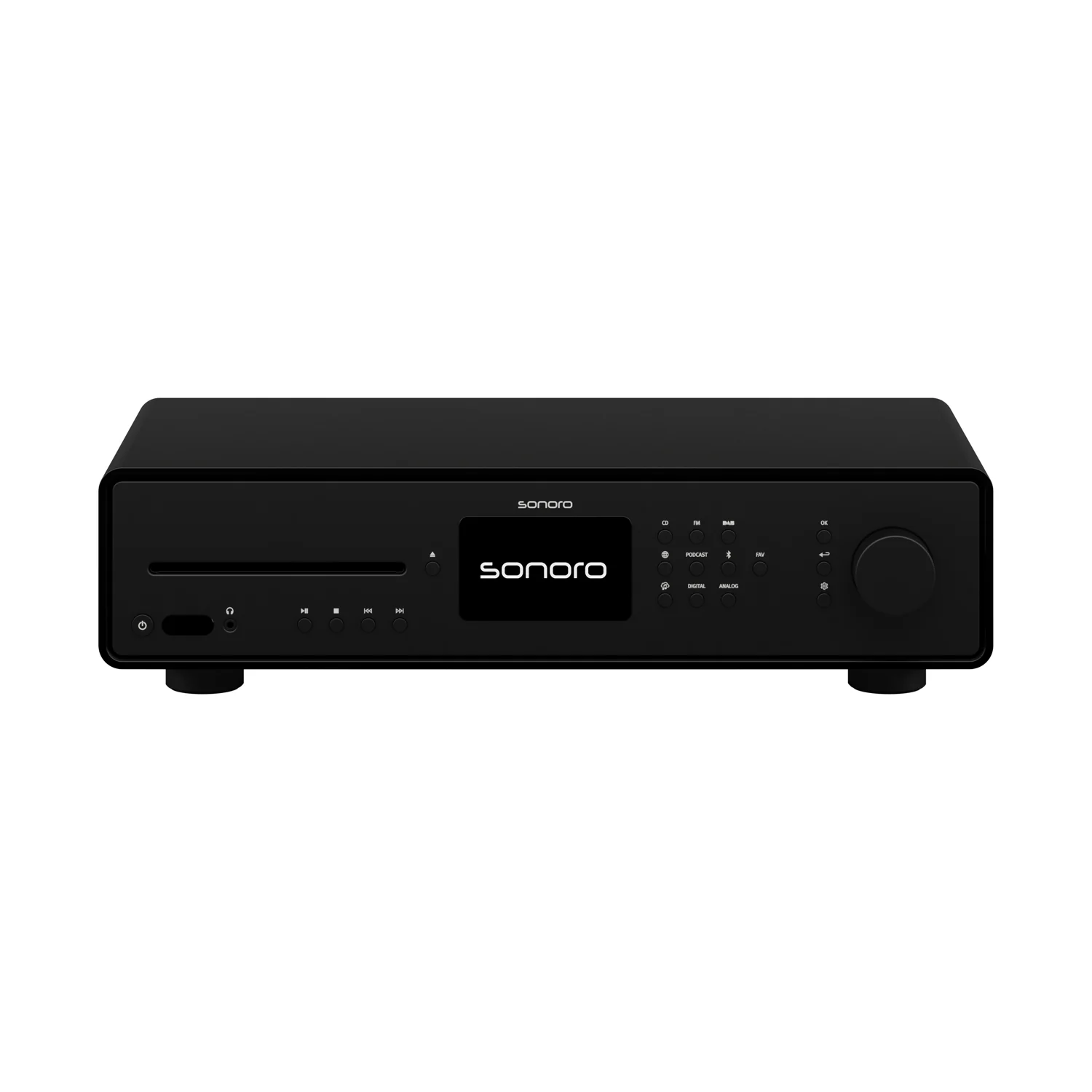 sonoro MAESTRO Quantum in Schwarz matt, Ansicht von vorn