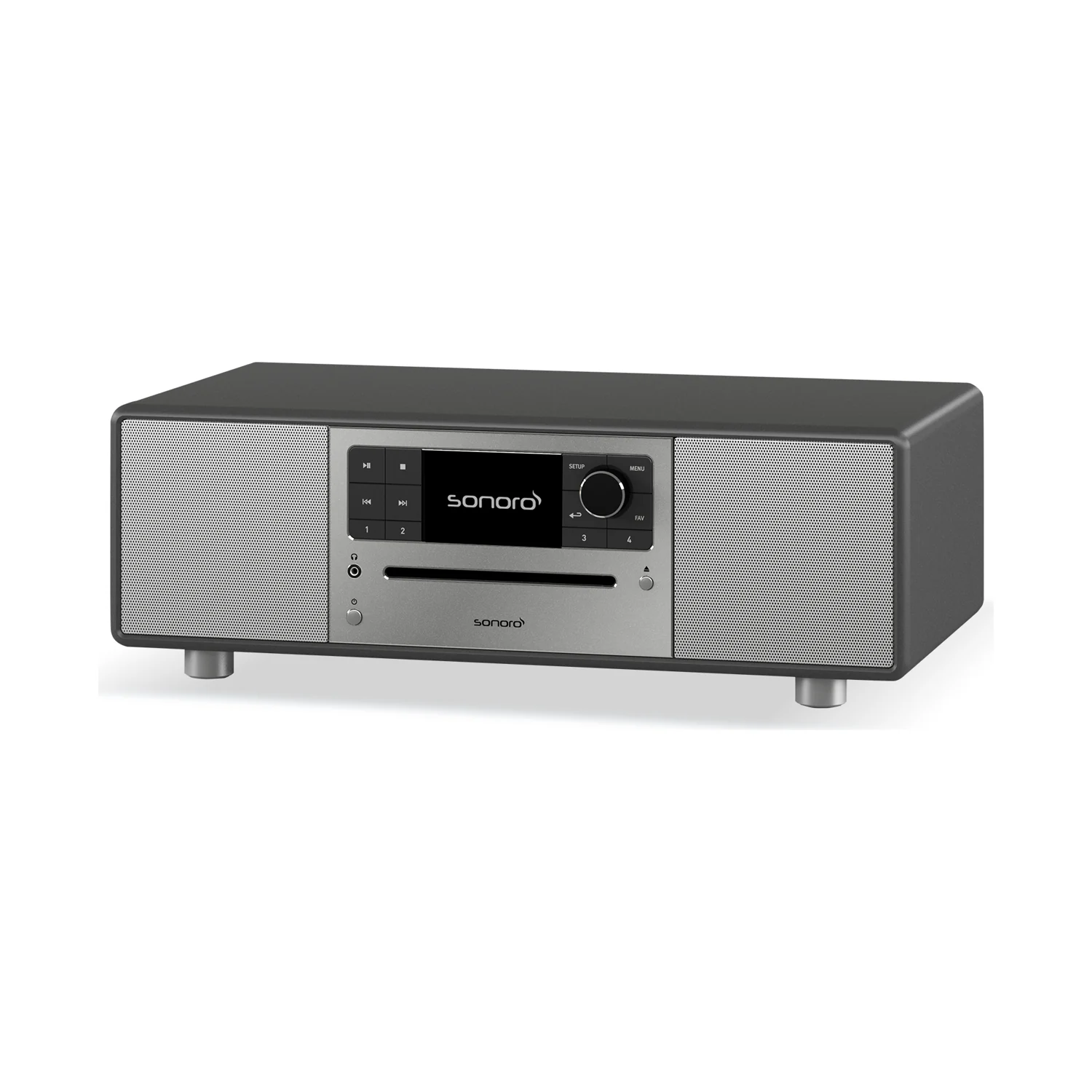 sonoro PRESTIGE in Graphit matt mit Silber, Ansicht von vorn