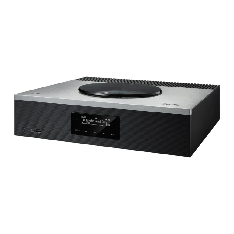 Technics SA-C600 in Silber, Dreiviertelansicht
