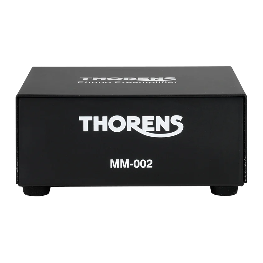 Thorens MM-002 Phono-Vorverstärker in Schwarz, Frontansicht