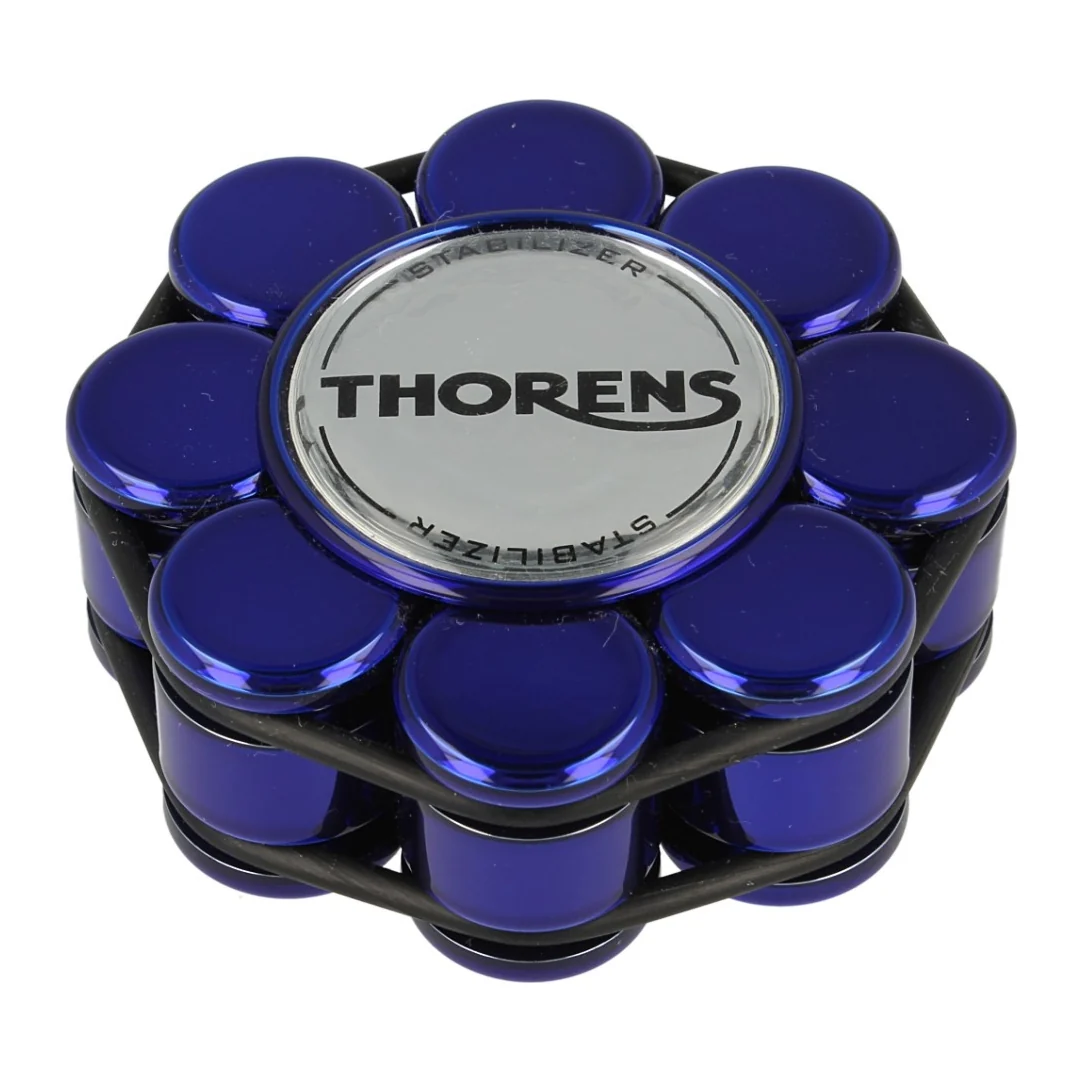 Thorens Plattengewicht Stabilizer in Blau, Aufsicht