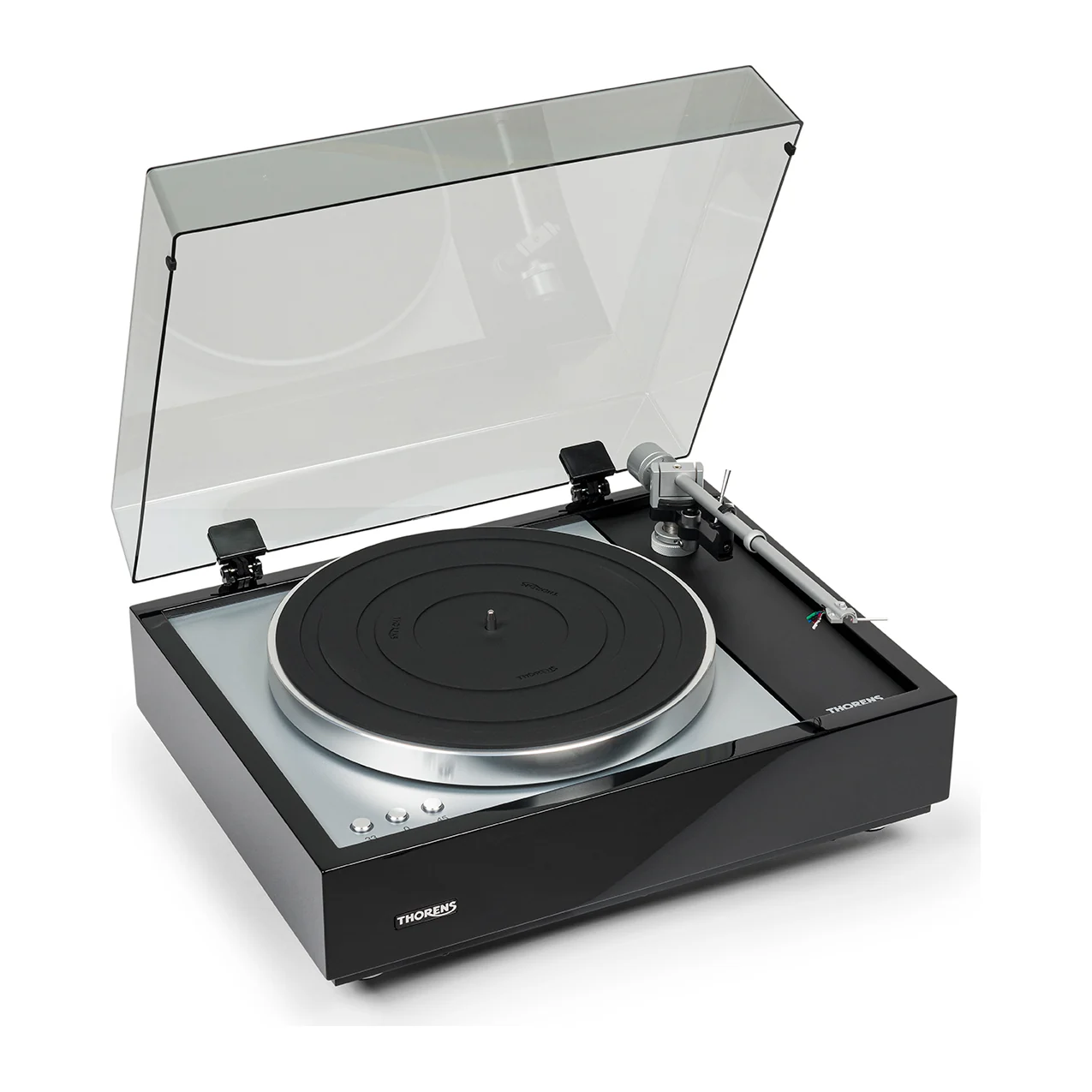 Thorens TD 1600 Plattenspieler, Rückseite mit XLR- und RCA-Anschlüssen