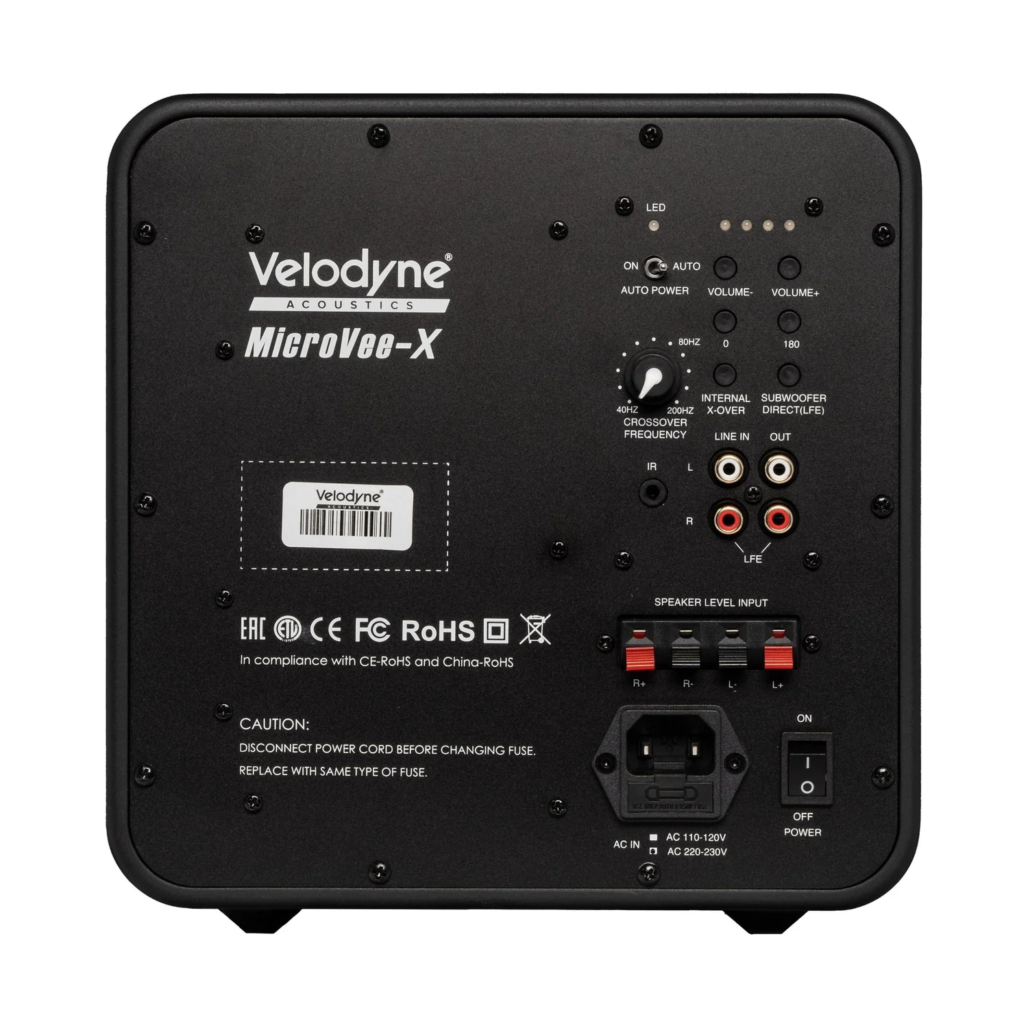 Velodyne Acoustics MicroVee X Schwarz matt