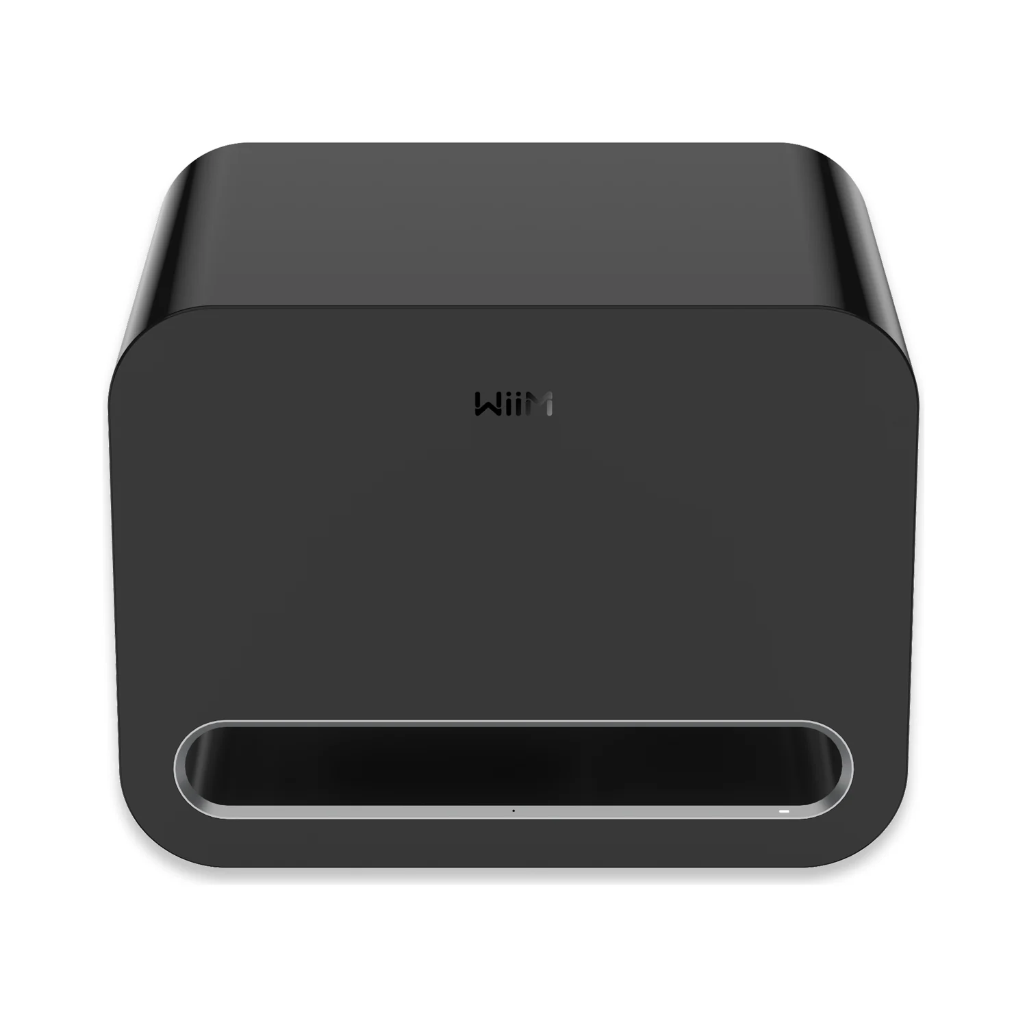 WiiM Sub Pro Aktiv-Subwoofer in Black (schwarz), Ansicht von schräg vorn