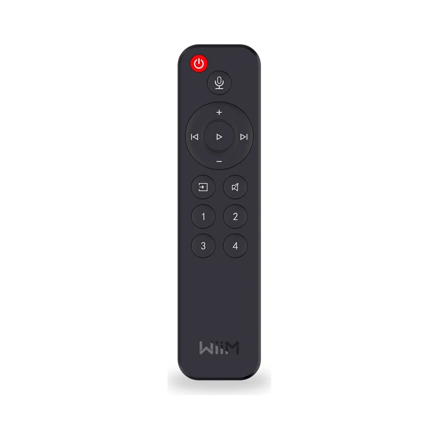 WiiM Voice Remote Fernbedienung in Black (schwarz), Ansicht von vorn