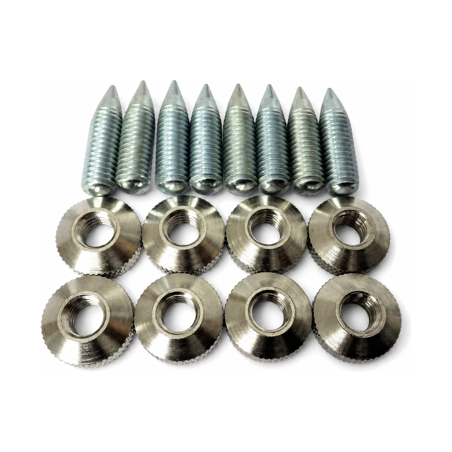 Rega RX Spike-Set, acht Spikes und acht Kontermuttern