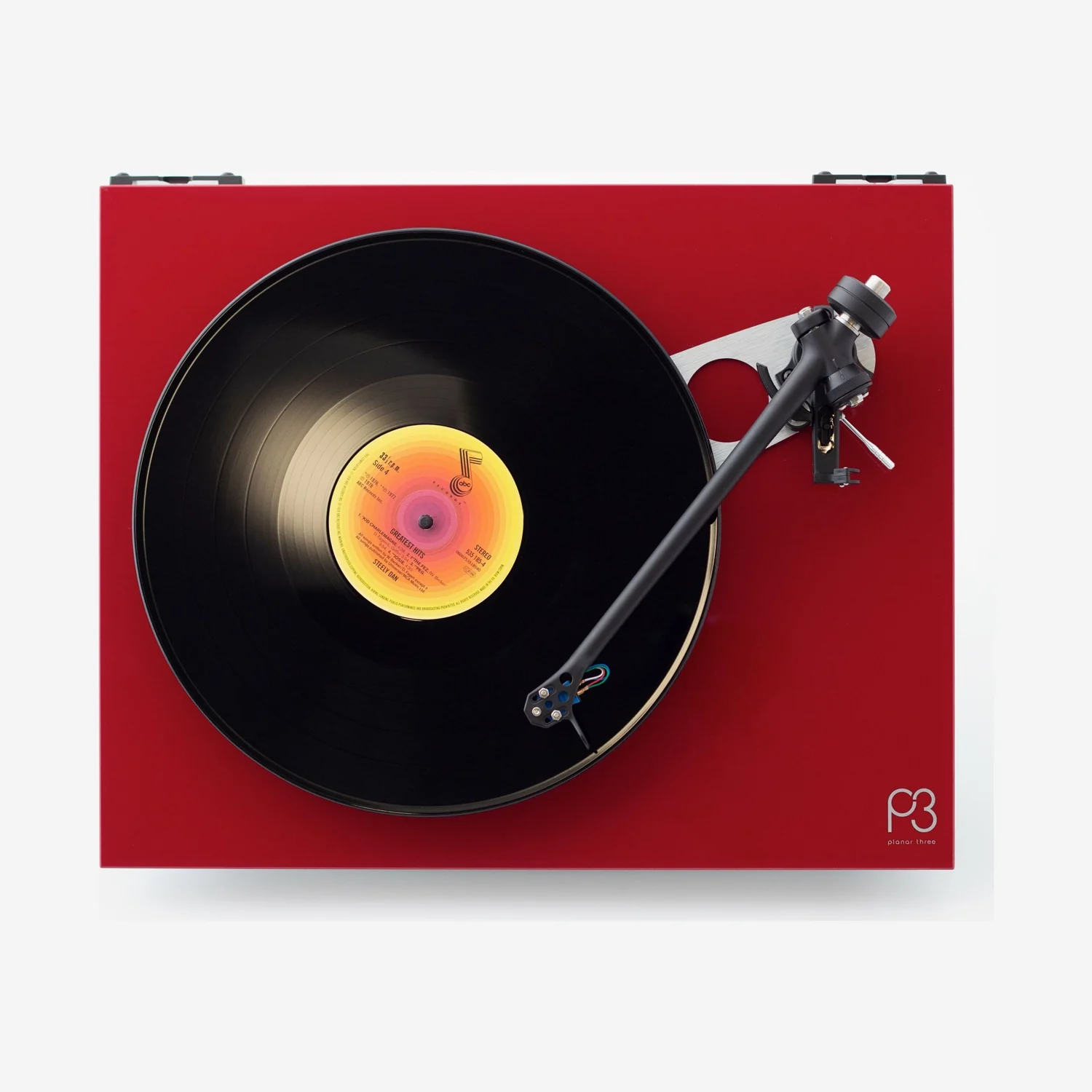 Rega Planar 3 mit Nd3 Hochglanz Rot (rot)