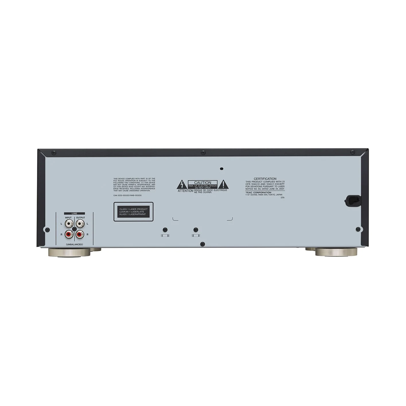 TEAC AD-850-SE Rückseite mit Line-Ein- und Line-Ausgang