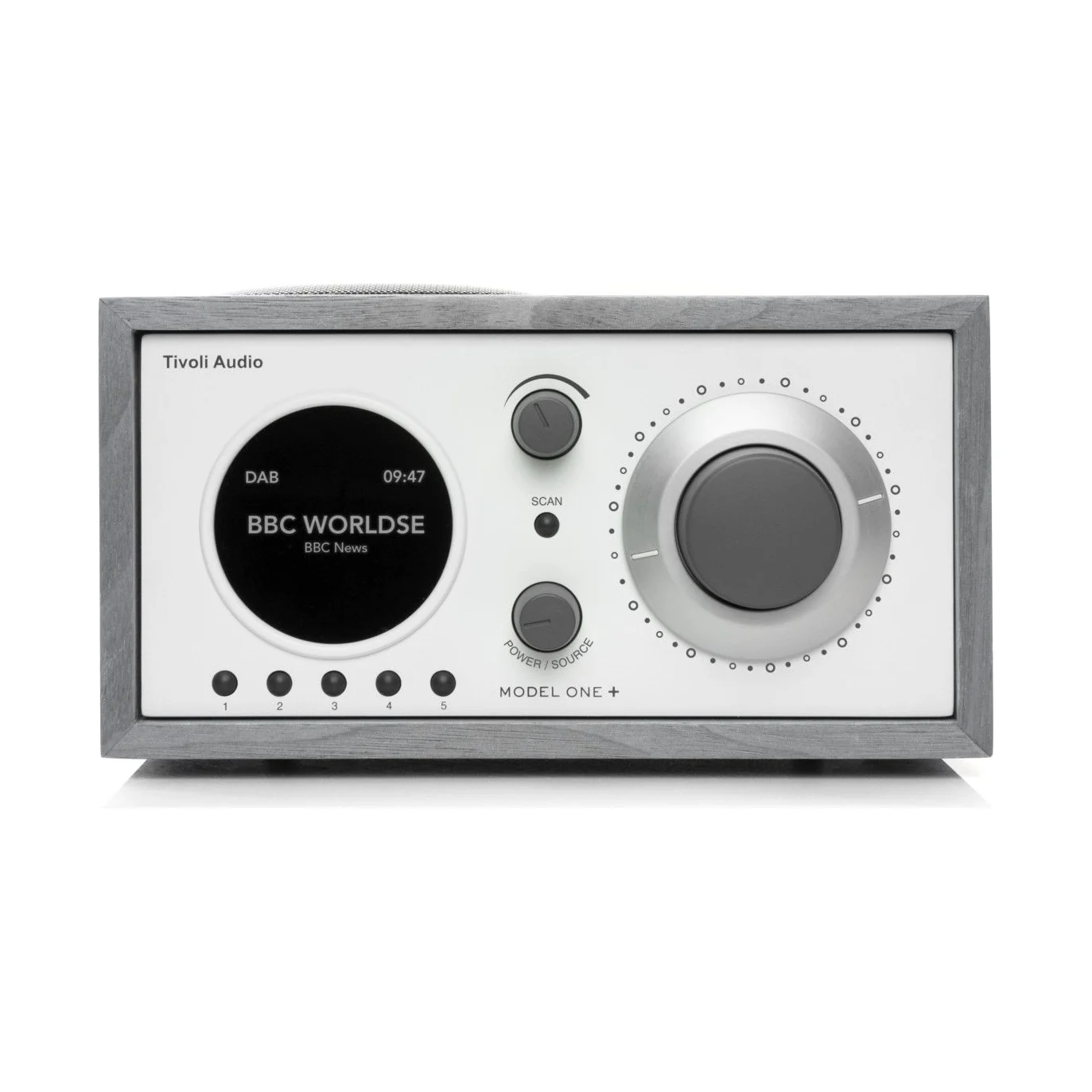 Tivoli Model One+ in Grau/Weiss, Frontansicht