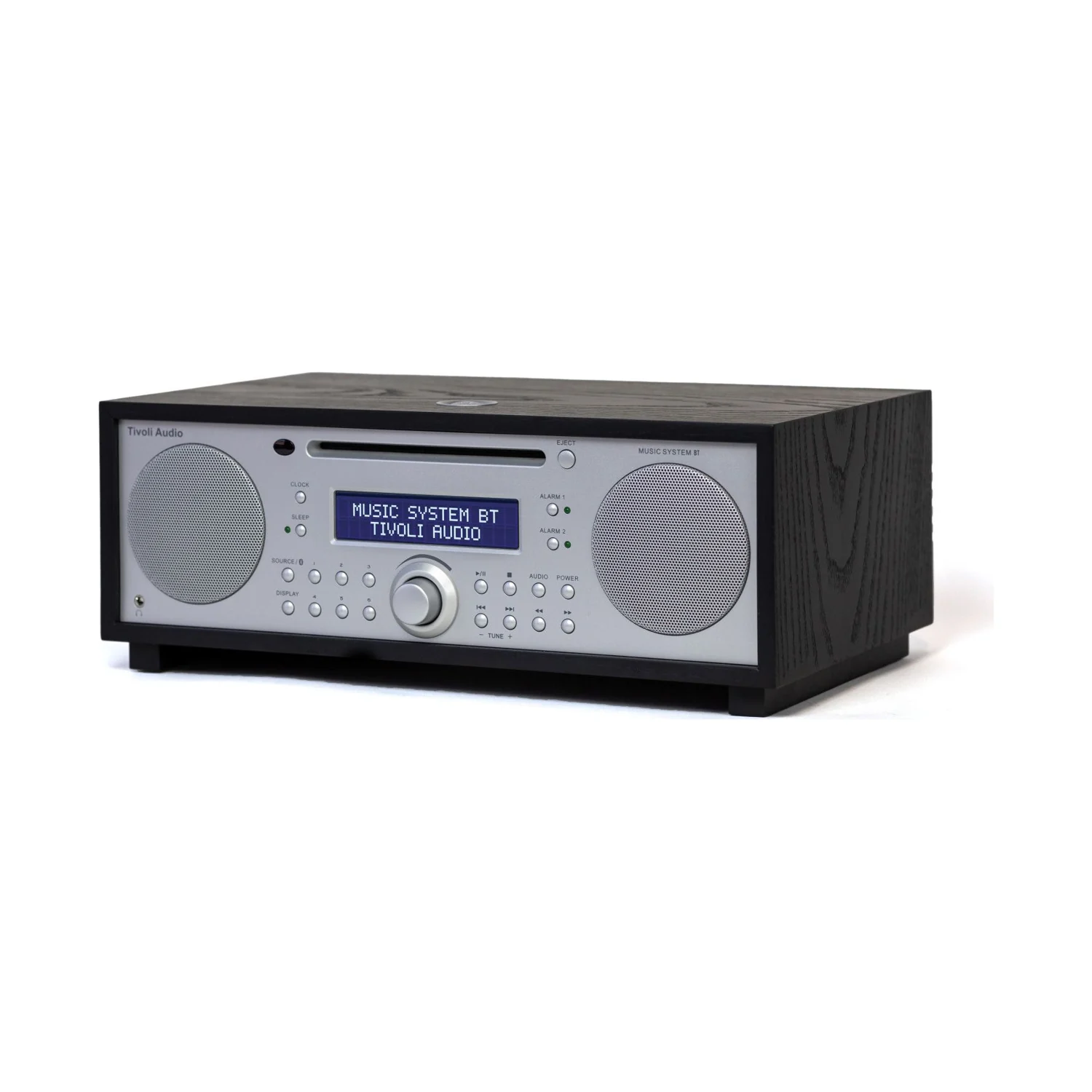 Tivoli Music System+ in Schwarz/Silber, Frontansicht
