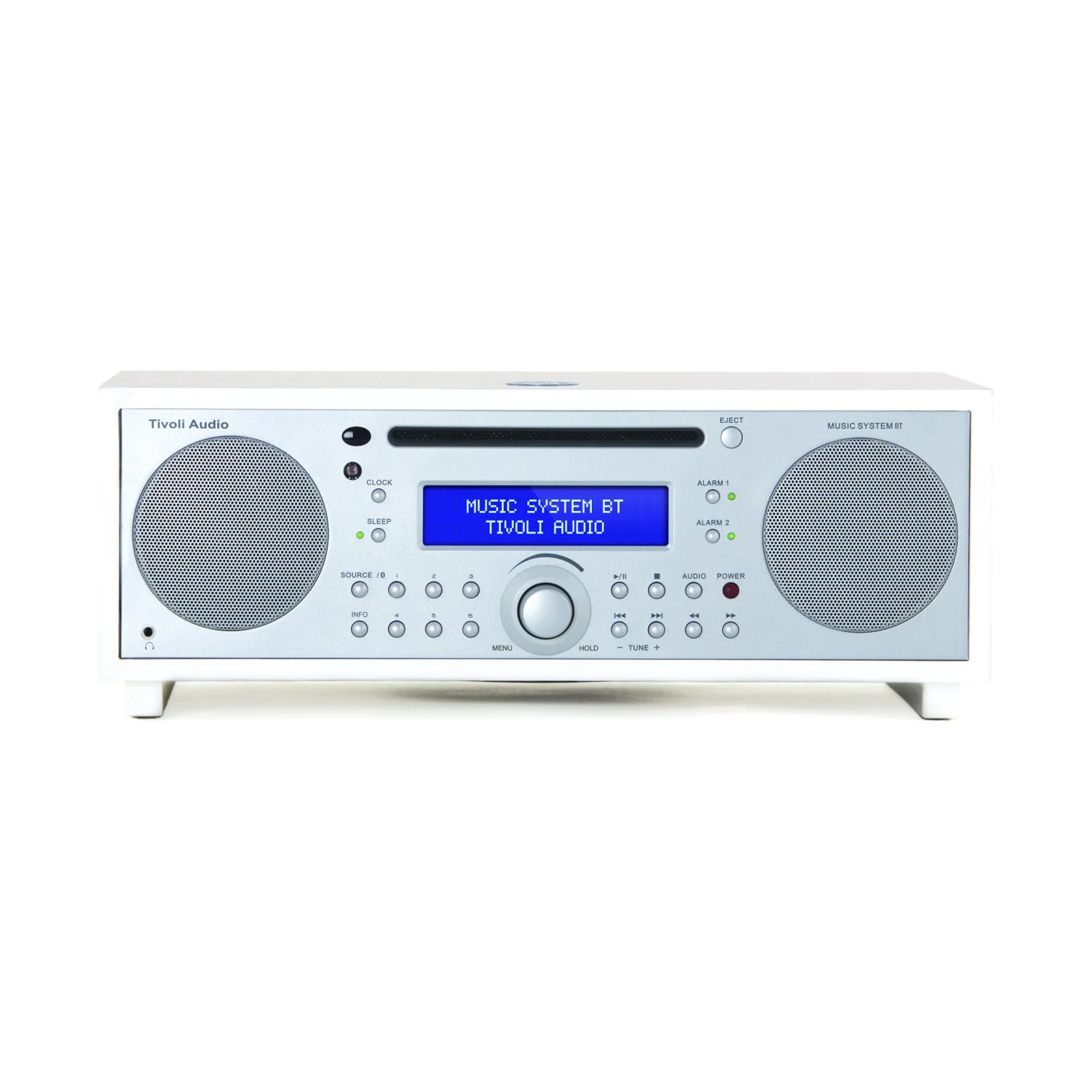 Tivoli Music System+ in Weiss/Silber, Frontansicht