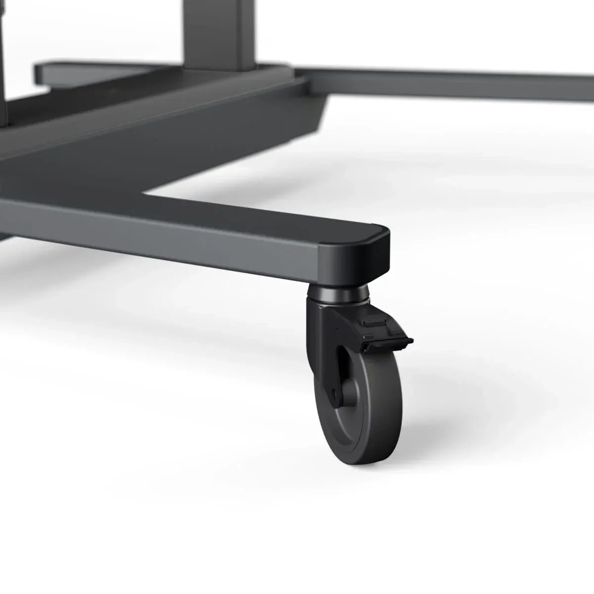 Vogel's RISE 4205 Rollwagen mit elektrischem Display-Lift, Detailansicht der Rollen
