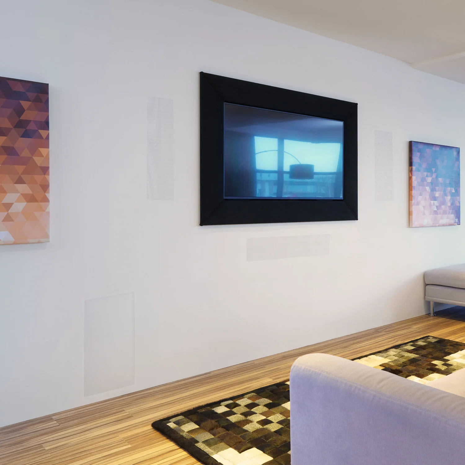 Bowers & Wilkins ISW-4 eingebaut im Wohnraum