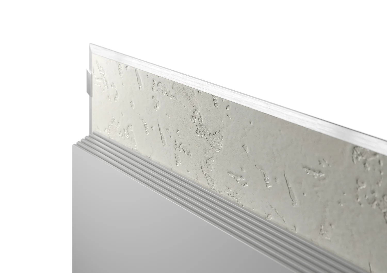 Loewe stellar 42 dr+ (Tizen), Rückwand aus Echtbeton im Detail