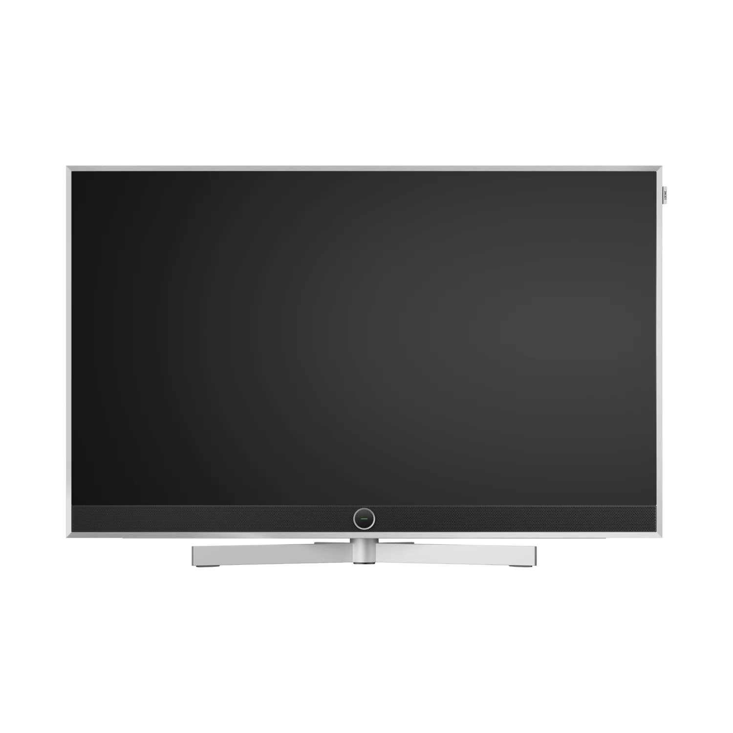 Loewe stellar 48 dr+ (Tizen), Frontansicht, Ausführung Alu + Concrete