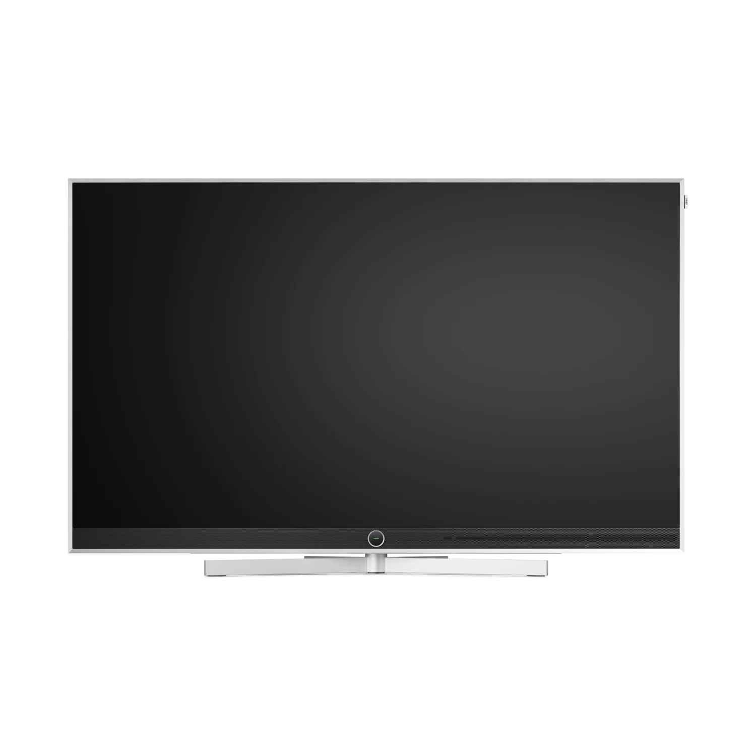 Loewe stellar 65 dr+ (Tizen), Frontansicht, Ausführung Alu + Concrete