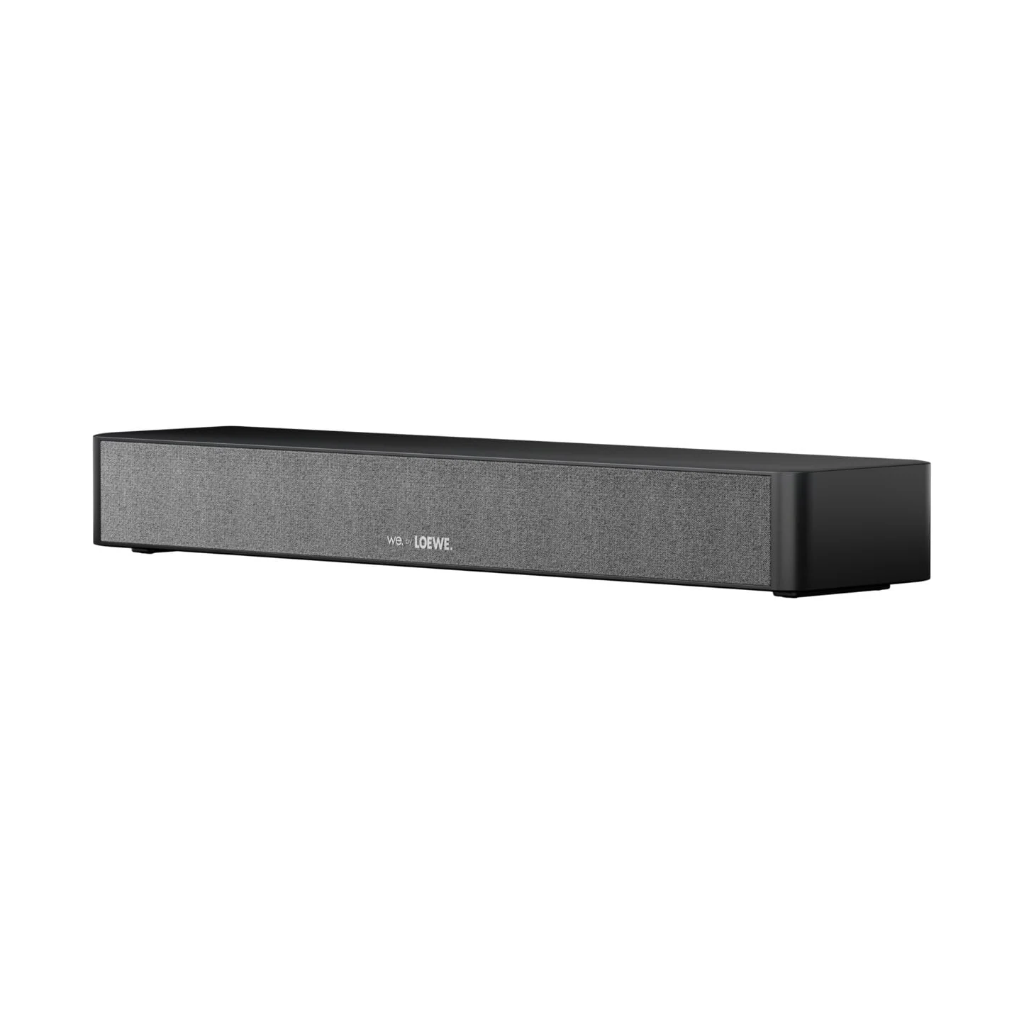 Loewe We. BOOST center speaker in Ash Grey, Ansicht von schräg vorn