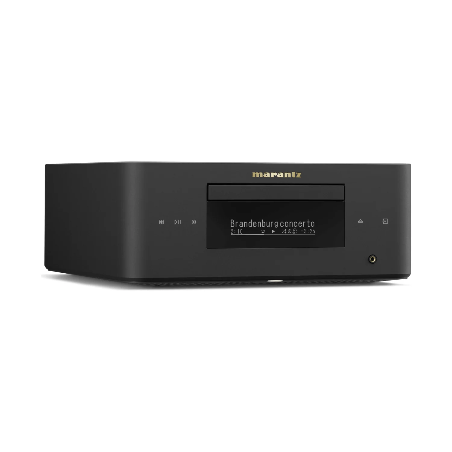 Marantz MCR 60n DAB in Schwarz, seitliche Ansicht