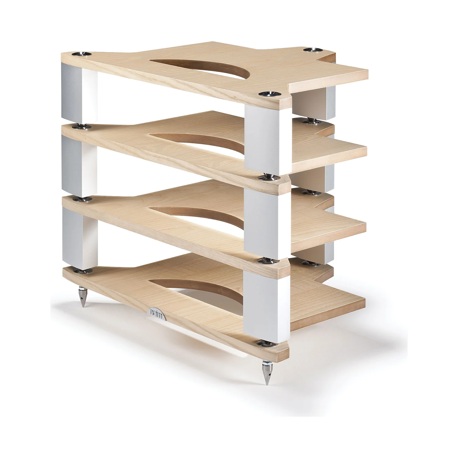 Naim FraimLite Geraete-Rack in Esche Natur mit silbernen Beinen