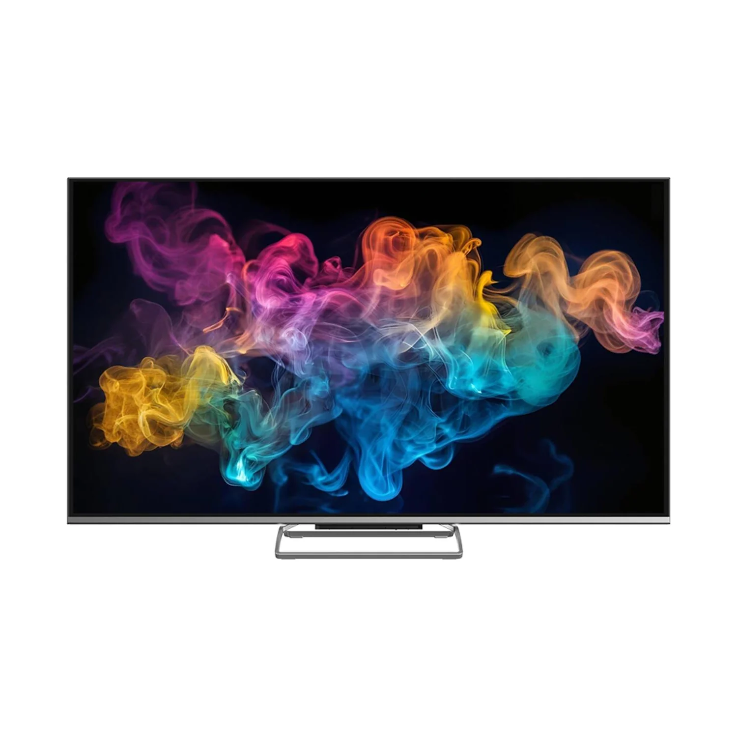 Panasonic W97C 75 Zoll QD-Mini-LED-Fernseher in Silber, Frontansicht