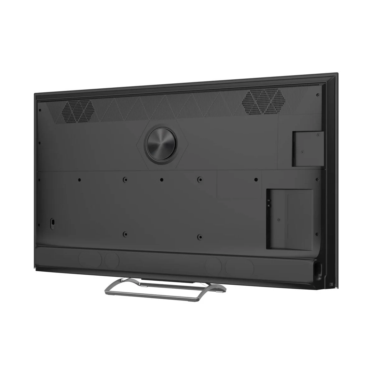 Panasonic W97C 75 Zoll QD-Mini-LED-Fernseher in Silber, Rückseite schräg